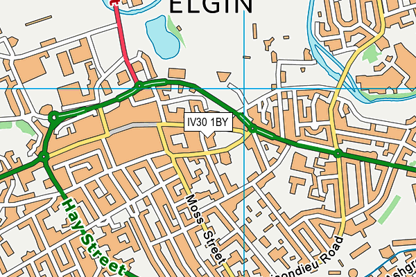 IV30 1BY map - OS VectorMap District (Ordnance Survey)