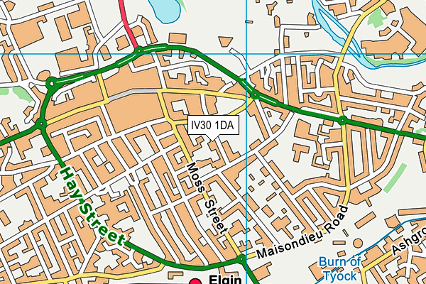 IV30 1DA map - OS VectorMap District (Ordnance Survey)