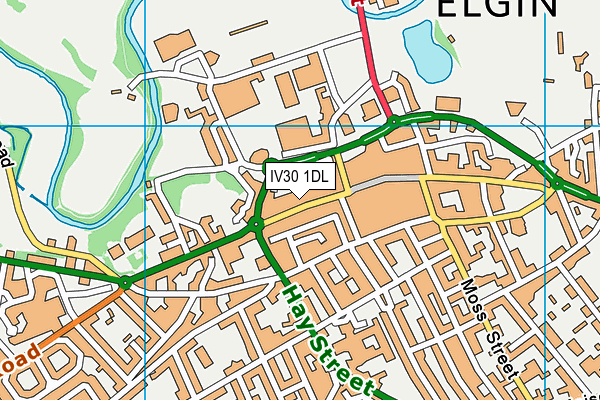 IV30 1DL map - OS VectorMap District (Ordnance Survey)