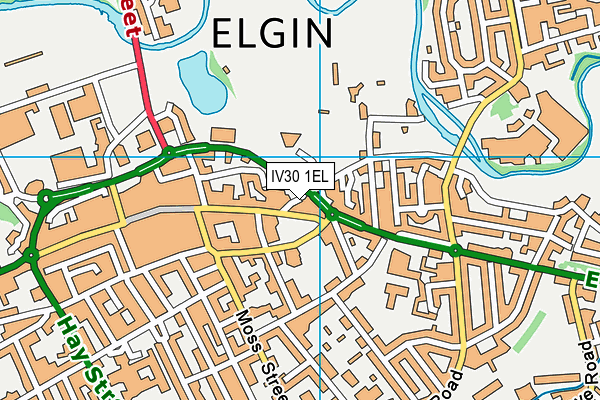 IV30 1EL map - OS VectorMap District (Ordnance Survey)