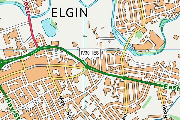 IV30 1ES map - OS VectorMap District (Ordnance Survey)