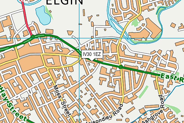 IV30 1EZ map - OS VectorMap District (Ordnance Survey)