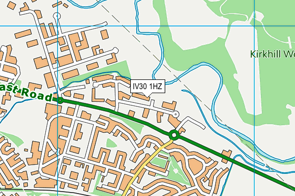 IV30 1HZ map - OS VectorMap District (Ordnance Survey)