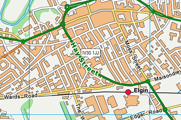 IV30 1JJ map - OS VectorMap District (Ordnance Survey)