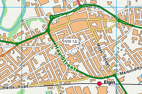 IV30 1JL map - OS VectorMap District (Ordnance Survey)