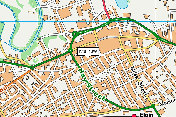 IV30 1JW map - OS VectorMap District (Ordnance Survey)