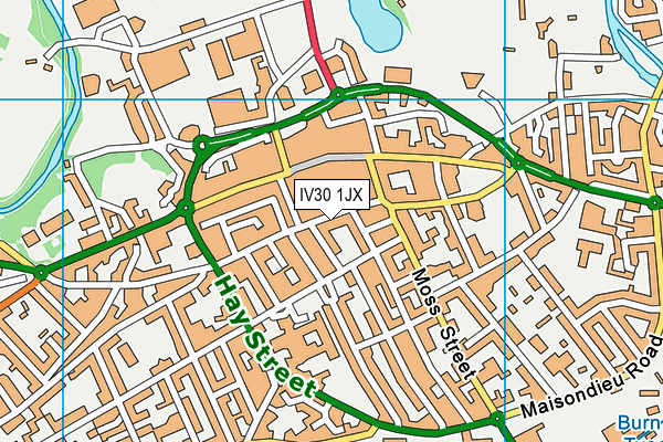 IV30 1JX map - OS VectorMap District (Ordnance Survey)
