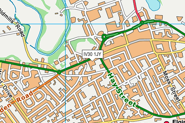 IV30 1JY map - OS VectorMap District (Ordnance Survey)