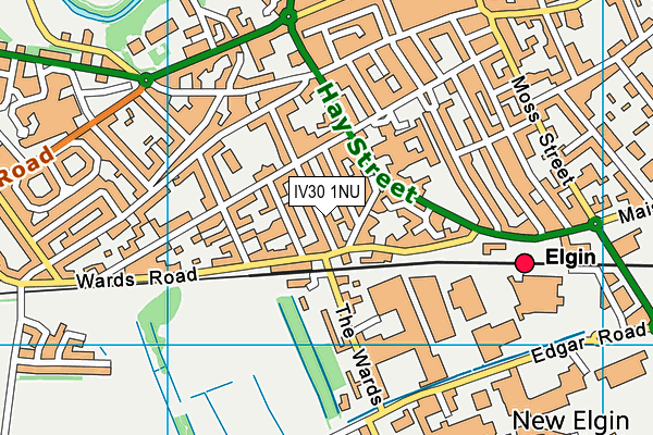 IV30 1NU map - OS VectorMap District (Ordnance Survey)