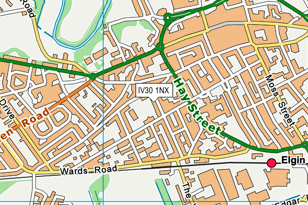 IV30 1NX map - OS VectorMap District (Ordnance Survey)