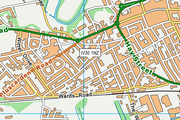 IV30 1NZ map - OS VectorMap District (Ordnance Survey)