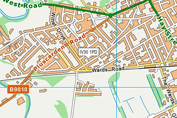 IV30 1PD map - OS VectorMap District (Ordnance Survey)