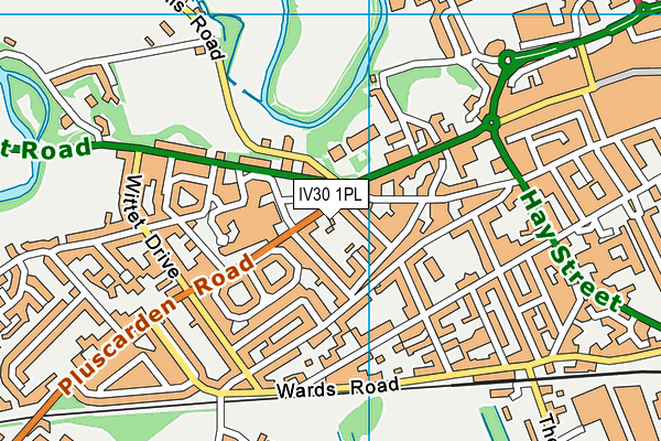 IV30 1PL map - OS VectorMap District (Ordnance Survey)