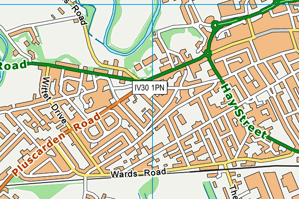 IV30 1PN map - OS VectorMap District (Ordnance Survey)