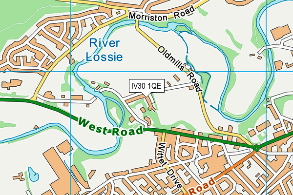 IV30 1QE map - OS VectorMap District (Ordnance Survey)