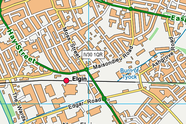 IV30 1QR map - OS VectorMap District (Ordnance Survey)