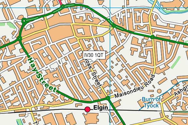 IV30 1QT map - OS VectorMap District (Ordnance Survey)