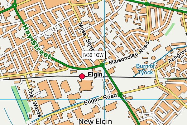 IV30 1QW map - OS VectorMap District (Ordnance Survey)