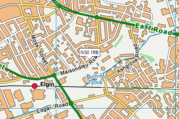 IV30 1RB map - OS VectorMap District (Ordnance Survey)