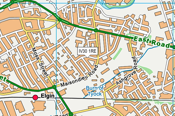 IV30 1RE map - OS VectorMap District (Ordnance Survey)