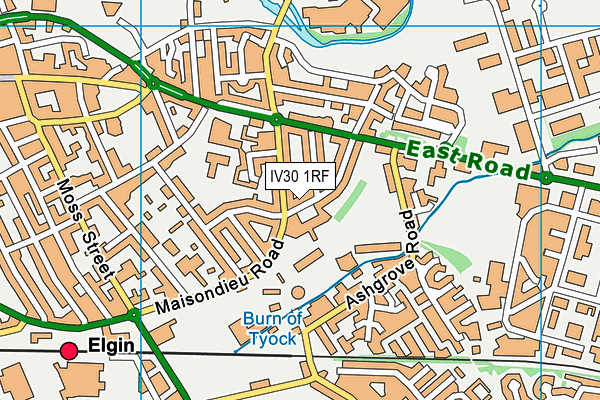 IV30 1RF map - OS VectorMap District (Ordnance Survey)