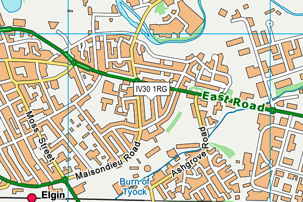 IV30 1RG map - OS VectorMap District (Ordnance Survey)