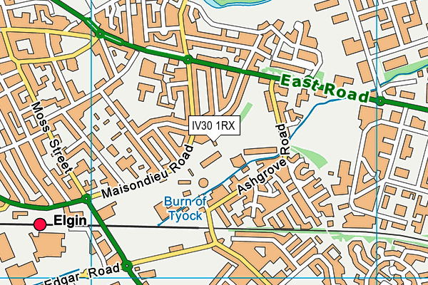 IV30 1RX map - OS VectorMap District (Ordnance Survey)