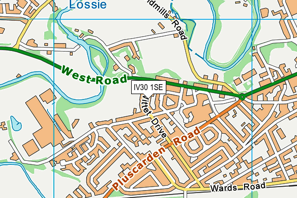 IV30 1SE map - OS VectorMap District (Ordnance Survey)