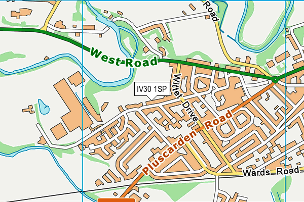 IV30 1SP map - OS VectorMap District (Ordnance Survey)