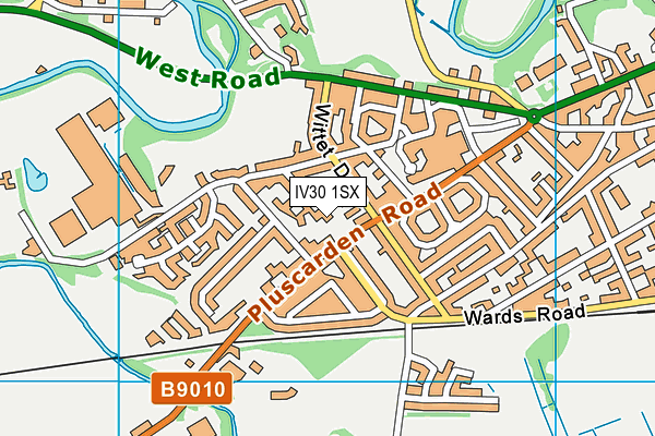 IV30 1SX map - OS VectorMap District (Ordnance Survey)