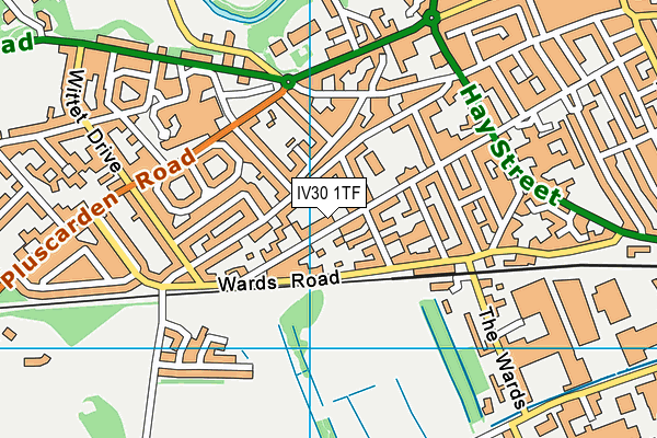 IV30 1TF map - OS VectorMap District (Ordnance Survey)