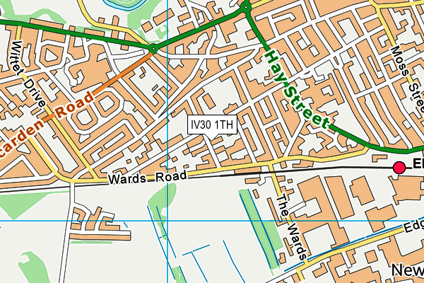 IV30 1TH map - OS VectorMap District (Ordnance Survey)