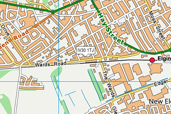 IV30 1TJ map - OS VectorMap District (Ordnance Survey)