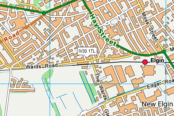 IV30 1TL map - OS VectorMap District (Ordnance Survey)