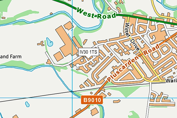 IV30 1TS map - OS VectorMap District (Ordnance Survey)