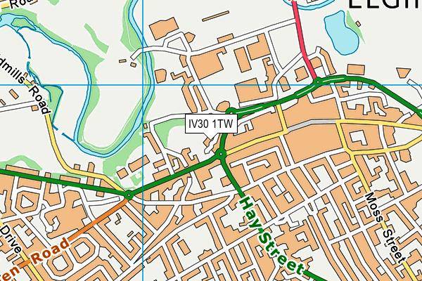 IV30 1TW map - OS VectorMap District (Ordnance Survey)