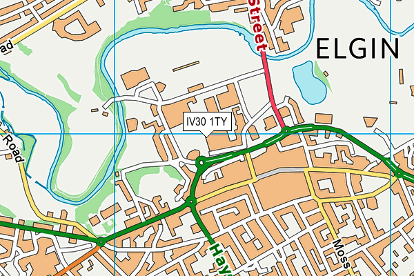 IV30 1TY map - OS VectorMap District (Ordnance Survey)