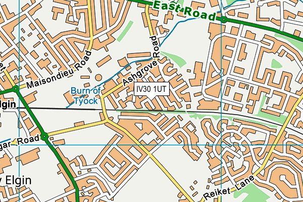 IV30 1UT map - OS VectorMap District (Ordnance Survey)