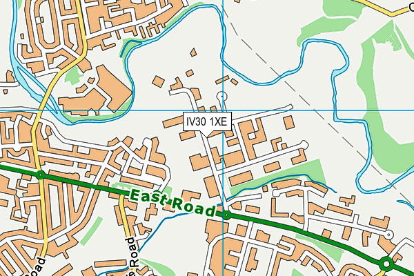 IV30 1XE map - OS VectorMap District (Ordnance Survey)