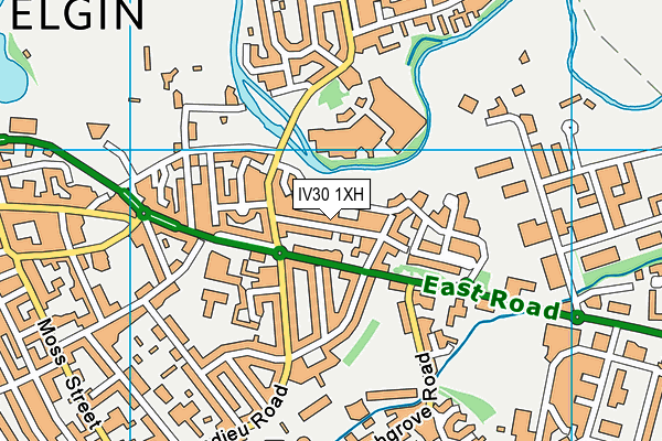 IV30 1XH map - OS VectorMap District (Ordnance Survey)