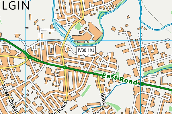 IV30 1XJ map - OS VectorMap District (Ordnance Survey)