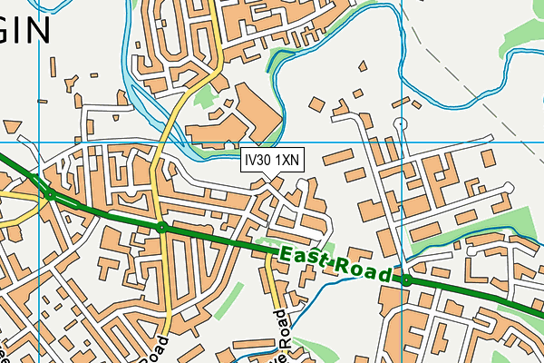 IV30 1XN map - OS VectorMap District (Ordnance Survey)