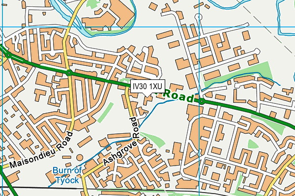 IV30 1XU map - OS VectorMap District (Ordnance Survey)