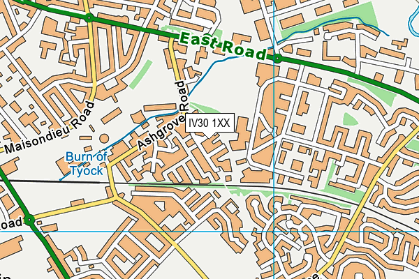 IV30 1XX map - OS VectorMap District (Ordnance Survey)