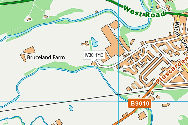 IV30 1YE map - OS VectorMap District (Ordnance Survey)