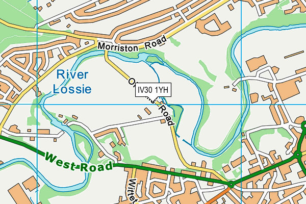 IV30 1YH map - OS VectorMap District (Ordnance Survey)