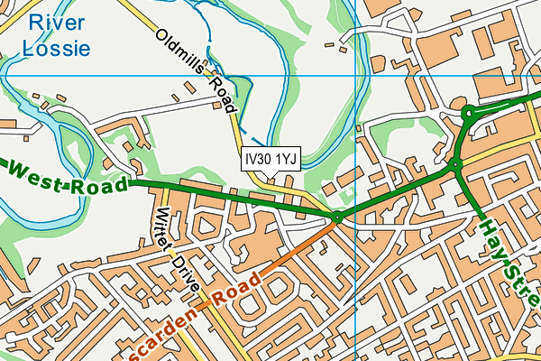 IV30 1YJ map - OS VectorMap District (Ordnance Survey)