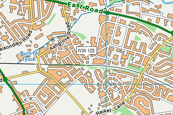 IV30 1ZE map - OS VectorMap District (Ordnance Survey)