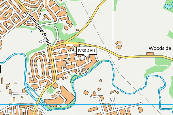 IV30 4AU map - OS VectorMap District (Ordnance Survey)