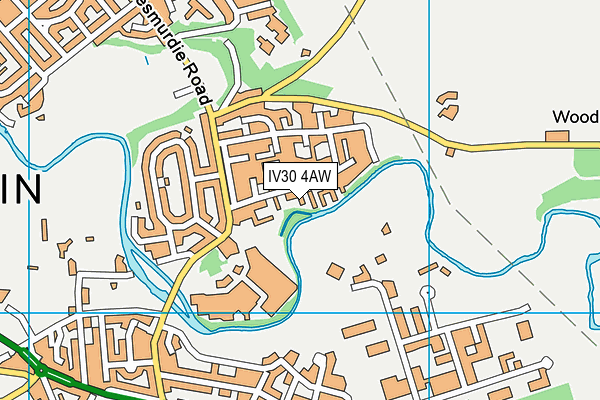 IV30 4AW map - OS VectorMap District (Ordnance Survey)